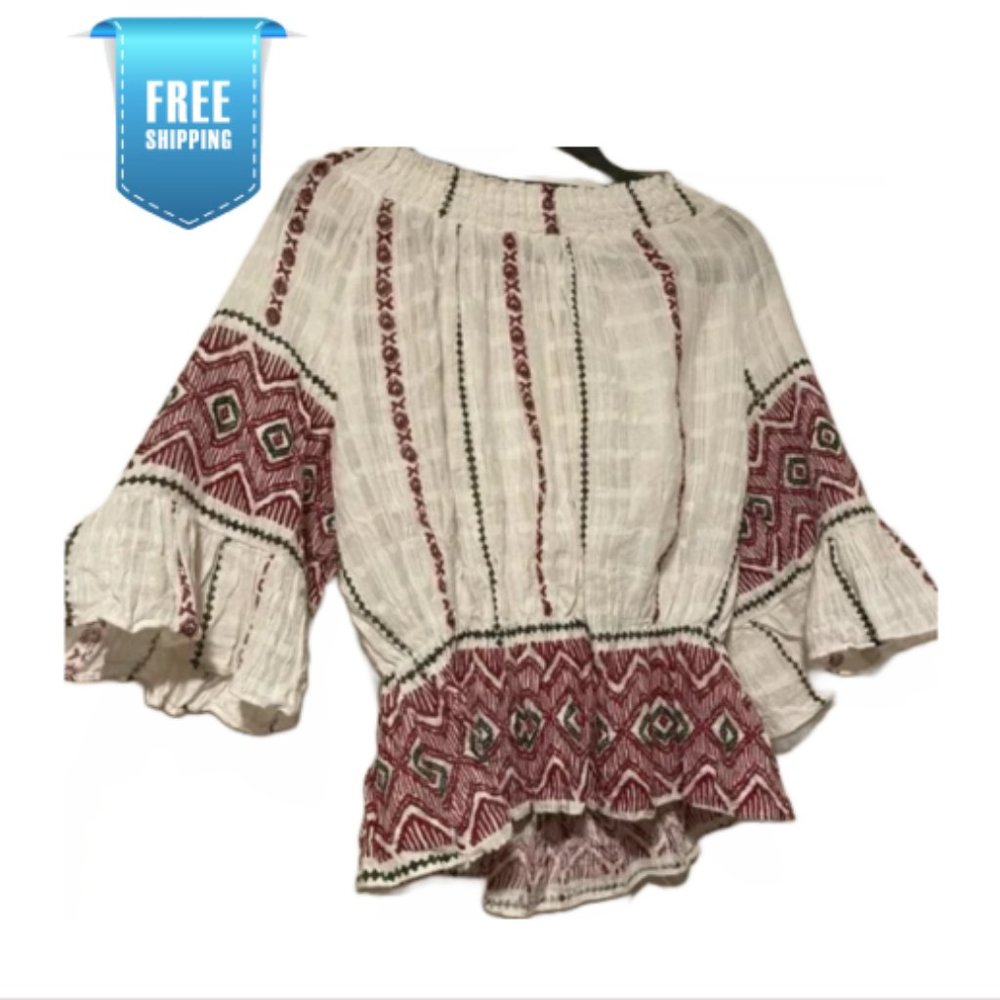 Banding Bohemian Style Off-shoulder Beach look Women Top - Small to Large